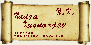 Nadja Kušnorjev vizit kartica